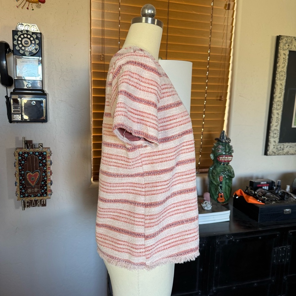 BUNDLE ME! Boucle Green Envelope short sleeve top L - Picture 5 of 10